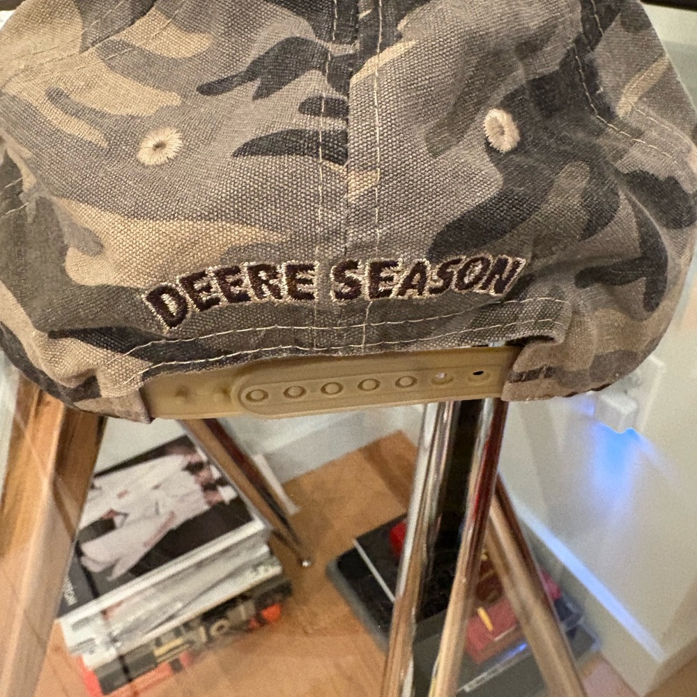 John Deere Camo Farm Ball Cap Baseball Hat - Picture 3 of 5